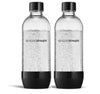 SodaStream 2-Pack 1L Dishwasher Safe Plastic Bottles – Transparent, Reusable & Eco-Friendly